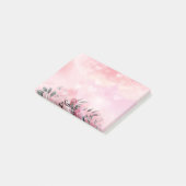 Post-it® Pink Floral Ajouter Nom Cute Office Cadeau (Incliné)