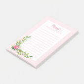 Post-it® Pink Floral Mitzvah Note : 4x6 Sticky Pad (Incliné)