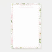 Post-it® Pink Floral Personalized Vintage  (Devant)