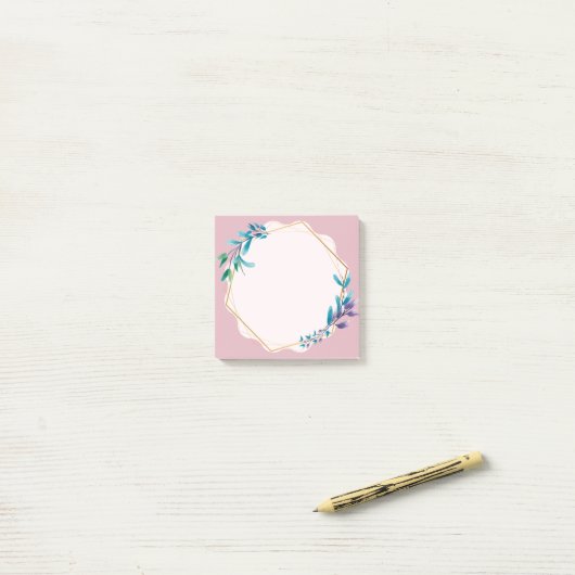 Post-it® Pink Floral Sticky Notes | Cute Aesthetic Notepad (Sur un bureau)