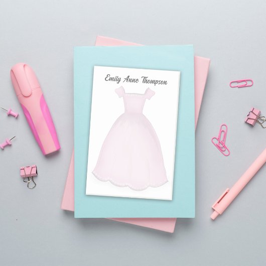 Post-it® Pink Flower Girl Cute Personalized 