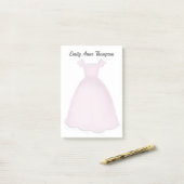 Post-it® Pink Flower Girl Cute Personalized  (Sur un bureau)