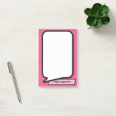 Post-it® Pink Fun Moderne Discours Personnalisé Bulle (Bureau)