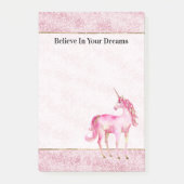 Post-it® Pink Glitz Glitter Unicorn (Devant)