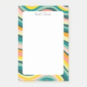 Post-it® Pink Green CUSTOM Chic Monogramme Personnalisé (Devant)