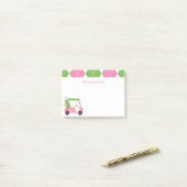 Post-it® Pink & Green Golf Personnalisé Post-it Bloc-notes (Sur un bureau)