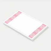 Post-it® PINK HEART QUILT 10x6 Post It Notepad (Incliné)