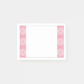 Post-it® PINK HEART QUILT 4x3 Post It Notepad (Devant)