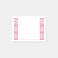 PINK HEART QUILT 4x3 Post It Notepad