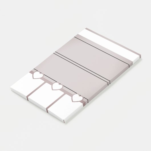 Post-it® Pink Heart Theme Daily Planner Publier sa note (Incliné)