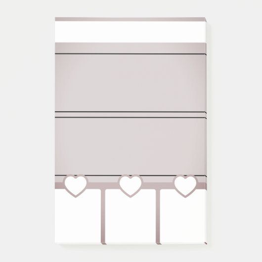 Post-it® Pink Heart Theme Daily Planner Publier sa note (Devant)