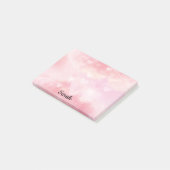 Post-it® Pink Hearts Ajouter un nom joli cadeau de bureau (Incliné)