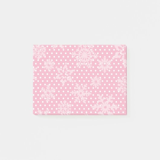 Post-it® Pink Holiday Snowflakes (Devant)