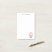 Post-it® Pink Hydrangea in Chinoiserie Planer Note  (Sur un bureau)