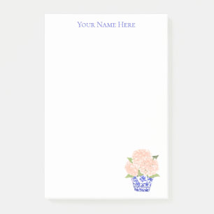 Post-it® Pink Hydrangea in Chinoiserie Planer Post-It Note