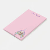 Post-it® Pink & Lilac Unicorn Photo & Name  (Incliné)
