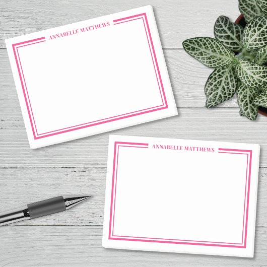 Post-it® Pink Minimalist Monogram