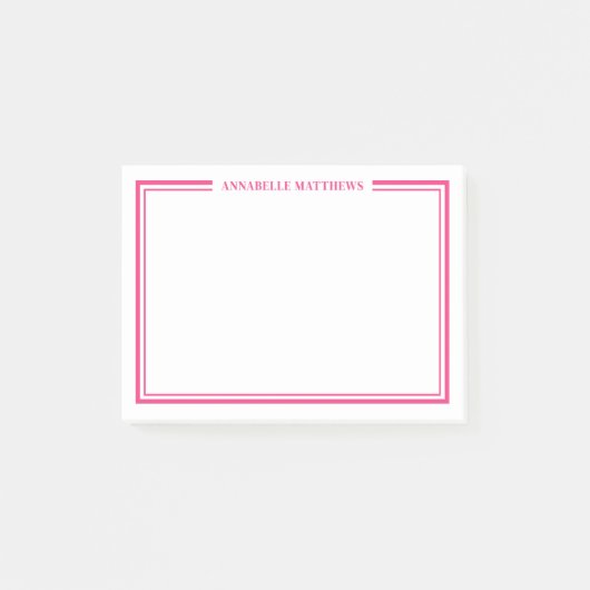 Post-it® Pink Minimalist Monogram (Devant)
