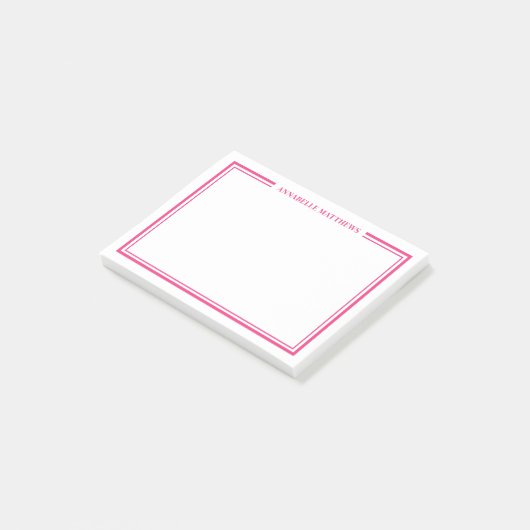 Post-it® Pink Minimalist Monogram (Incliné)