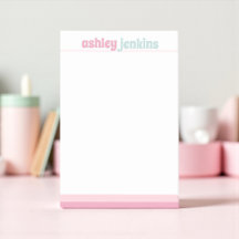 Pink & Mint Modern Name, Minimalist
