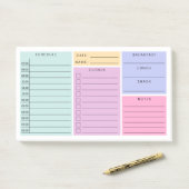 Post-it® Pink Mint Purple Daily Home Programme scolaire (Sur un bureau)