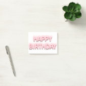 Post-it® Pink néon heureux anniversaire typographie élément (Bureau)