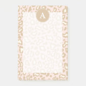 Post-it® Pink Office Leopard Monogram Post It Notes Cadeau (Devant)