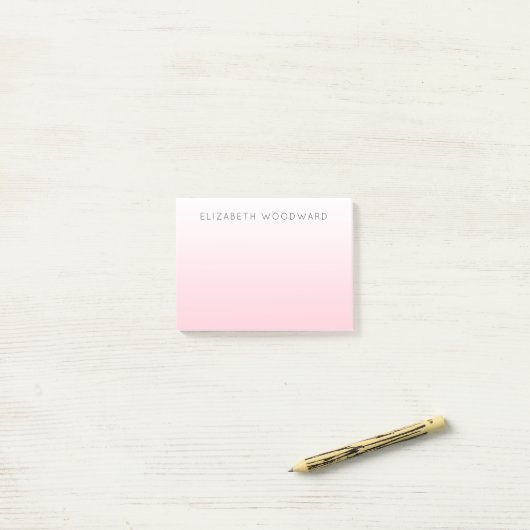 Post-it® Pink Ombre Gradient Personnalisé Post-it Notes (Sur un bureau)