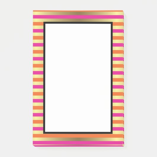 Post-it® Pink, Orange & Gold Faux Tirures métalliques (Devant)