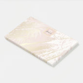 Post-it® Pink palm feuillage or monogramme (Incliné)