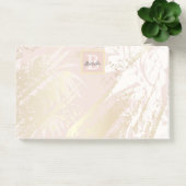 Post-it® Pink palm feuillage or monogramme (Bureau)