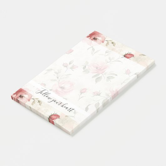 Post-it® Pink Roses Floral (Incliné)