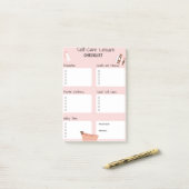 Post-it® Pink Self-Care Planner - Wellness & Mental Health (Sur un bureau)