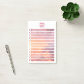 Post-it® Pink Sky Clouds Stylish Business Logo To Do List (Bureau)