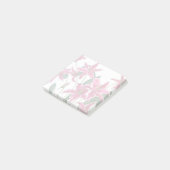 Post-it® Pink Stargazer Lily Floral Pattern Sticky Notes (Incliné)