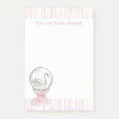 Post-it® Pink Stripes Swan   (Devant)