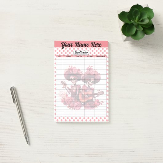 Post-it® Pink Sugar Sketch Steps Tracker (Bureau)
