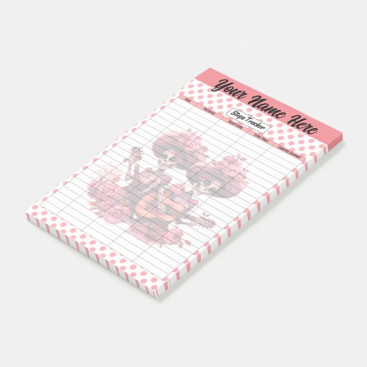 Post-it® Pink Sugar Sketch Steps Tracker (Incliné)