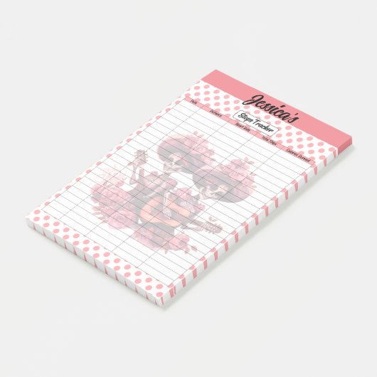 Post-it® Pink Sugar Sketch Steps Tracker (Incliné)