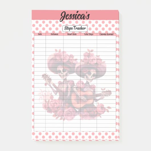 Post-it® Pink Sugar Sketch Steps Tracker (Devant)