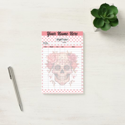 Post-it® Pink Sugar Skull Tracker (Bureau)