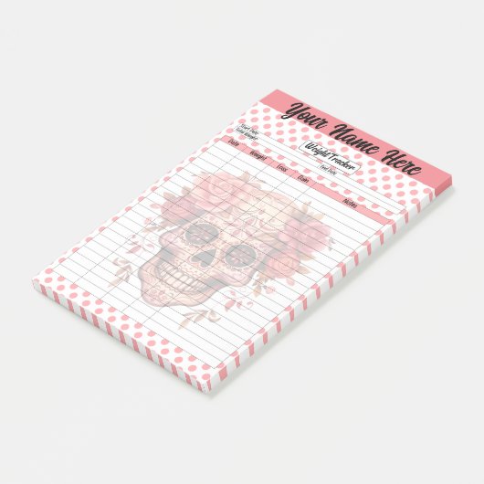 Post-it® Pink Sugar Skull Tracker (Incliné)