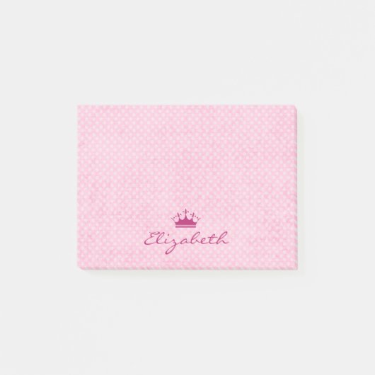 Post-it® Pink Tiara ona Polka Dot Motif (Devant)