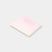 Post-it® Pink to Peach Sunset Ombre avec texte personnalisa (Incliné)