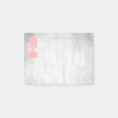 Post-it® Pink Valentine Hearts Notes personnalisées (Devant)