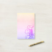 Post-it® Pink violet Octopus Ombre Steampunk Mer (Sur un bureau)