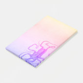 Post-it® Pink violet Octopus Ombre Steampunk Mer (Incliné)