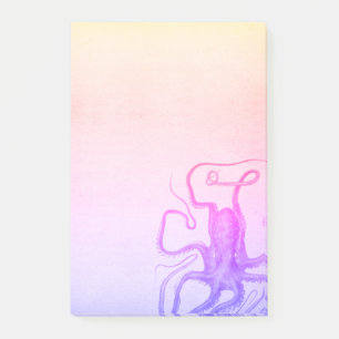 Post-it® Pink violet Octopus Ombre Steampunk Mer