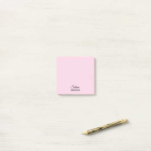 Post-it® PINK Votre nom post-it notes (Sur un bureau)