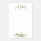 Post-it® Pins floraux verts couronne de Noël (Devant)